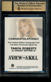 2006 James Bond Dangerous Liaisons Autograph Tanya Roberts Limited Auto BGS 9.5